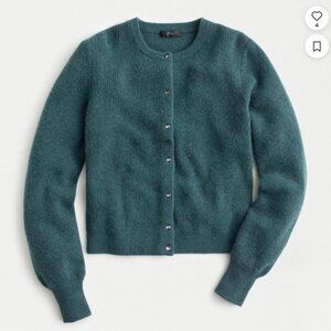 Jcrew Preppy Teal Blue Alpaca / Merino Wool Blend Cardigan Sweater, XS, EUC